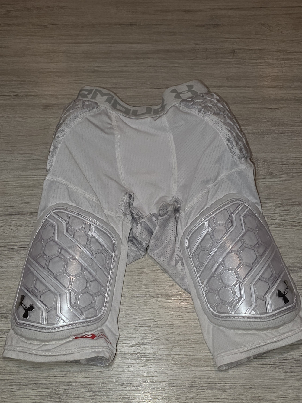 Under Armour Boys' White Padded Football Compression Shorts